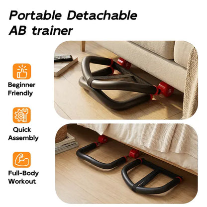 HOPHORSE Ab & Core Exercise Machine,Home Gym Sit up Trainer,Adjustable Automatic Rebound,4 Resistance Levels,Core Workout Equipment with Resistance Bands